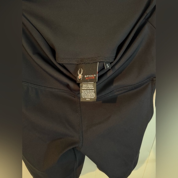 SPYDER ACTIVE BLACK HIGH WAIST SIDE POCKET BIKE SHORTS SIZE S - Picture 9 of 10